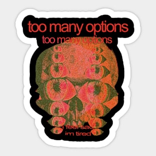 Weirdcore Aesthetic Skull Sticker
